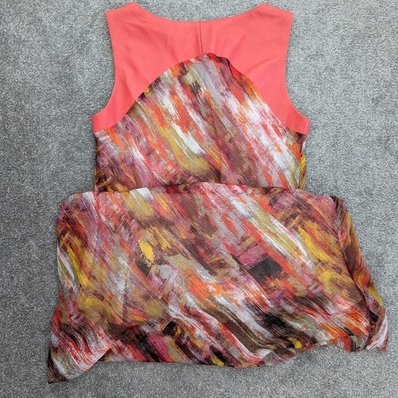 DANIER leather and silk multicolor maxi mermaid dress size 12 - Picture 11 of 12